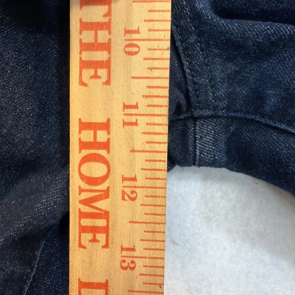 Jessica Simpson Daisy Flare Blue Denim Jeans Womens Size 12 Stretch Raw Hem Y2K - Picture 7 of 16